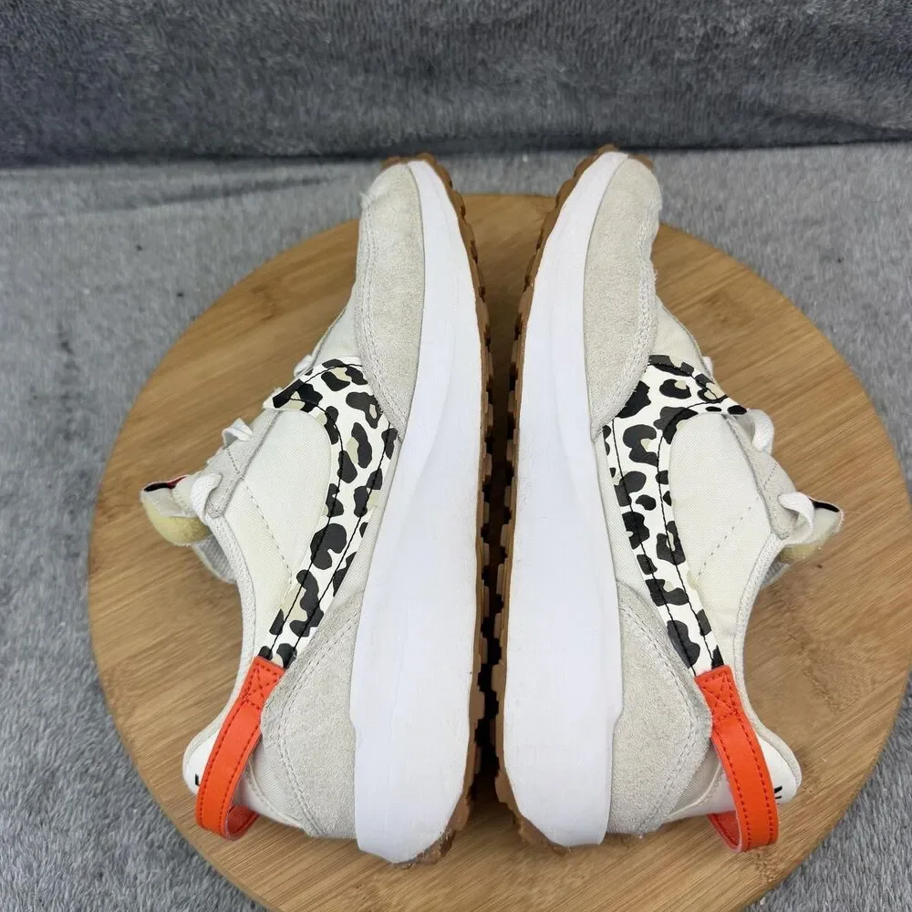 Nike Shoes Womens Size 7 White Suede Animal Print Orange Sneakers DZ5201-100